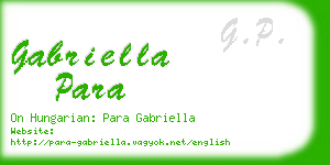 gabriella para business card